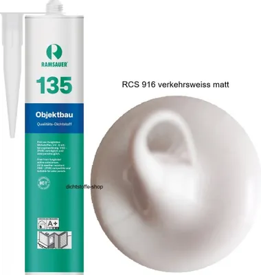 Produktbild von Ramsauer 135 Objektbau Silikondichtstoff 310ml Kartusche RCS 916 verkehrsweiß MATT