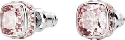 Produktbild von Swarovski Birthstone Ohrstecker Juni, Rosafarbene und Rhodinierte Ohrringe mit S