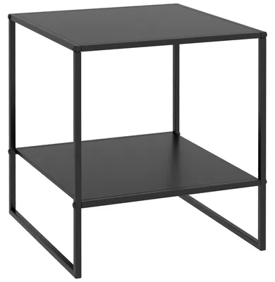Produktbild von Beistelltisch im Industriedesign Couchtisch Nachttisch. 1 Ablage. Schwarz