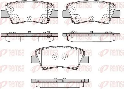 Produktbild von REMSA Bremsbeläge Satz Hinten Bremsklötze für HYUNDAI Kona (OS) 1362.85