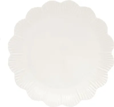 Produktbild von Frühstücksteller FLEURI BIANCO Wellendekor D. 21cm weiß Porzellan Easy Life