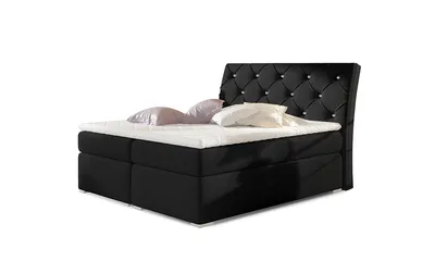 Produktbild von NABBI Gepolstert Doppelbett mit Stauraum Benet 180 - schwarz (Soft 11)