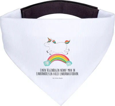 Produktbild von Mr. & Mrs. Panda Halstuch Hund Einhorn Regenbogen - Weiß - Geschenk, Hunde, Tuch, Unicorn, Hundehalstuch, Für, Glitzer, Einhornpower, Erwachsenwerden