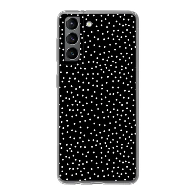 Produktbild von MuchoWow® Handyhülle Schutzhülle Hülle für Samsung Galaxy S21 Polka dots - Schwarz - Weiß Silikon Softcase Handy Hülle - Softcase