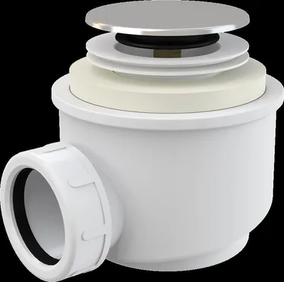 Image de Alcadrain A466-50 Garniture d'écoulement CLICK/CLACK pour les receveurs de douche, chromé Ø 50
