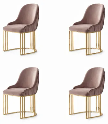 Obrázek produktu pro 4 moderní židle elegantního designu, ideální do jídelny.