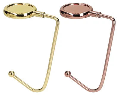 Produktbild von kwmobile Taschenhalter für Tisch - 2x Handtaschenhalter für Tisch - Taschenhaken - Taschen Aufhänger - Taschen Halter Haken - Tischhaken Set Gold
