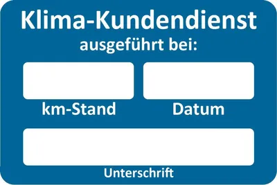 Immagine prodotto di EICHNER 9220-00056 EICHNER Aufkleber Klima-Kundendienst ausgeführt bei, blau/weiß, 250 St.