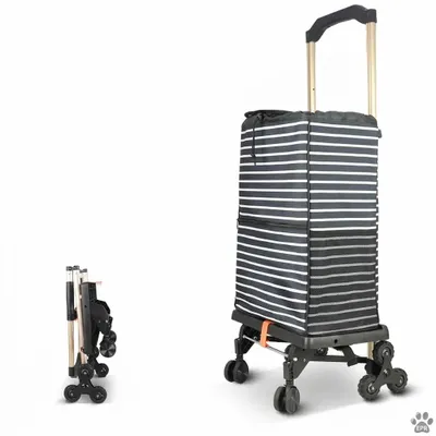 Produktbild von 2in1 Treppensteiger-Einkaufstrolley – 50kg Last, faltbar, Sackkarre