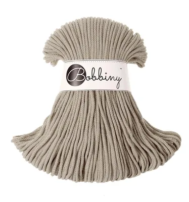 Zdjęcie produktu dla Sznurek pleciony bawełniany Bobbiny Junior / Beżowy / Beige / 3mm / 100m