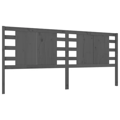 Image de vidaXL Tête de lit Gris 206x4x100 cm Pin massif