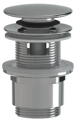 Zdjęcie produktu dla szkło ceramiczneO – Odpływ umywalkowy – 5/4” typu click-clack z przelewem – tworzywo sztuczne – 35/50 mm – chrom