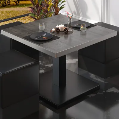 Produktbild von BM | Bistro Loungetisch | B:T:H 70 x 70 x 41 cm | Wenge / Schwarz | Bistro Tisch Loungetisch