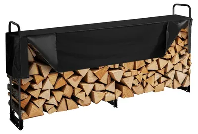Imagen del producto de Estantería para leña VEVOR, estante para leña, soporte de acero para apilar leña, 259x36x117 cm