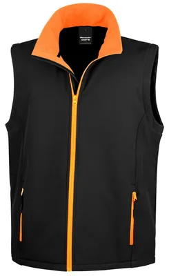 Produktbild von Result - "Printable" Weste für Herren FK1247 (4XL) (Schwarz/Orange)