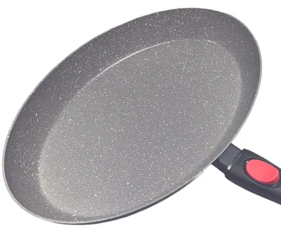 Image de Poêle ovale en acier inoxydable, de 38 cm, avec revêtement antiadhésif