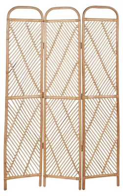 Produktbild von Raumteiler aus Rattan in Natur/beige 106 x 180 cm 3-teilig