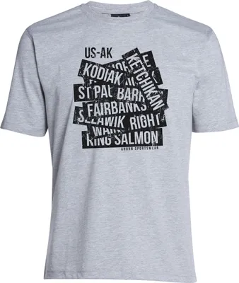 Produktbild von Übergrößen T-Shirt Kodiak schwarz AHORN SPORTSWEAR grey melange 10XL