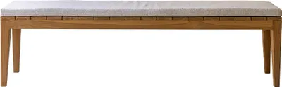 Produktbild von Gartenbank Teakholz massiv 180 cm mit Kissen