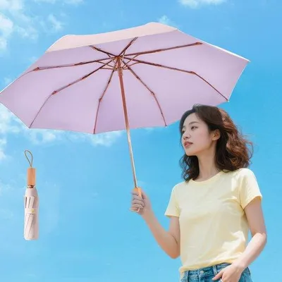 Immagine prodotto di Ombrellone da spiaggia compatto con protezione UV UPF 50+, leggero e facile da trasportare, ideale per picnic in spiaggia ed eventi all'aperto