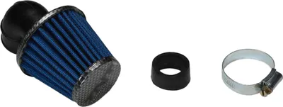 Zdjęcie produktu dla Filtr powietrza TNT, imitacja włókna węglowego, kąt 90°, średnica 28/35 mm, stożkowy, przeznaczony do skutera Peugeot Jet-Force C-Tech 50