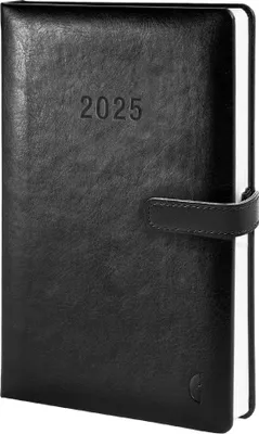Zdjęcie produktu dla Kalendarz książkowy CHRONOPLAN Business Edition 2025, format A5, czarny, kalendarz tygodniowy
