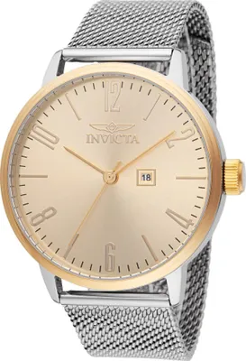 Produktbild von Invicta Specialty 48937 Herrenarmbanduhr - Quartz Bewegung - Edelstahl mit Goldenem Zifferblatt - 44 mm