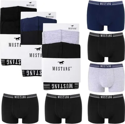 Obrázok produktu pre Pánske bavlnené boxerky MUSTANG Briefs Set 6 Pack XXL | Elastické a mäkké nohavice pre mužov ideálneho strihu - MU10514, XXL