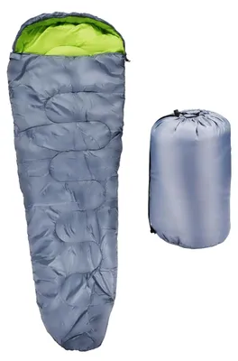 Produktbild von Camp Active Mumienschlafsack grau/gelb, Unisex Erwachsene, einfarbig