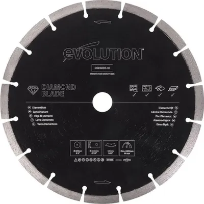 Zdjęcie produktu dla Tarcza diamentowa segmentowa Evolution D230SEG-CS 230 mm do cięcia materiałów budowlanych