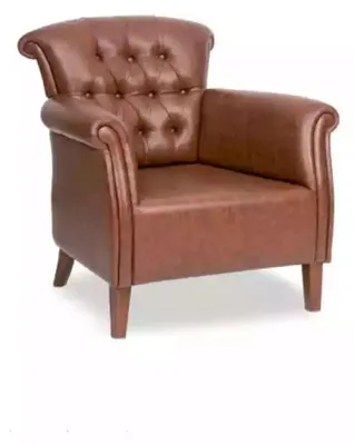 Produktbild von Design Sessel Braun Polster Sitzer Luxus Büro Möbel Arbeitszimmer