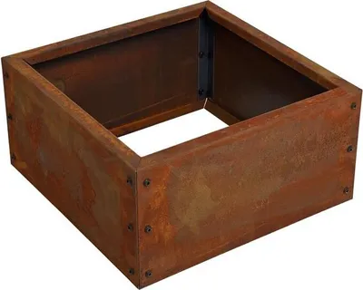 Produktbild von Beeteinfassung Beetumrandung Hochbeet 50x50x25 cm Edelrost Rost Cortenstahl