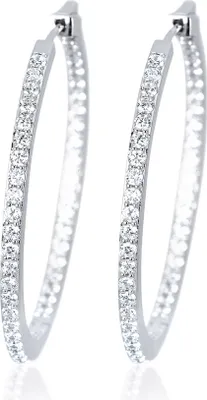 Produktbild von Mabina Damen Creolen 563139 Silber und Zirkona