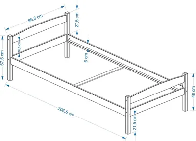 Zdjęcie produktu dla Łóżko pojedyncze Boris 90 x 200 cm