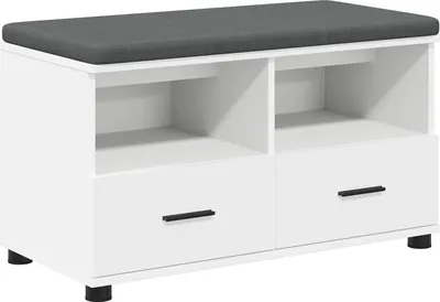 Immagine prodotto di Panca per ingresso con cuscino Bianco 80 x 38 x 46 cm