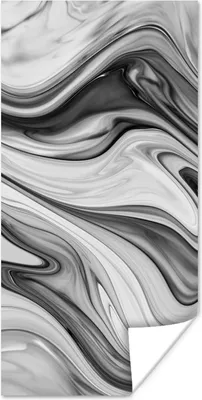Produktbild von MuchoWow® Poster Marmor - Muster - Grau - Marmoroptik - Schwarz 20x40 cm - Plakat - Foto