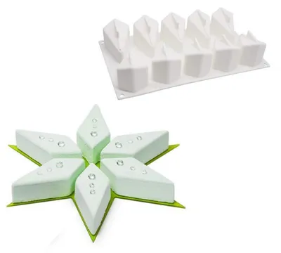 Immagine prodotto di Stampo in silicone a forma di 10 stelle, ideale per mousse, torte, gelatine, cioccolato, e per creare decorazioni 3D