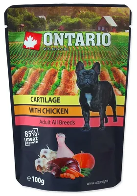 Imagen del producto de Kapsička con cartílago de Ontario, pollo en caldo, 100g