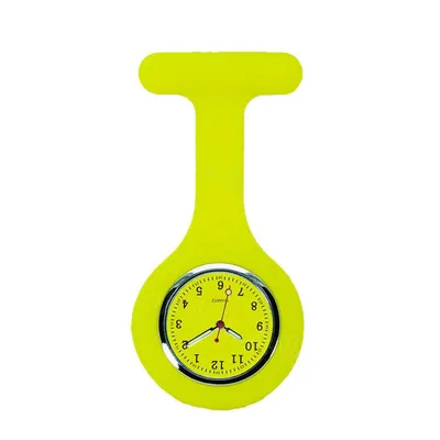 Produktbild von Nurse Watch Schwesternuhr Silikon Krankenschwesternuhr Pulsuhr Kitteluhr Pflege Gelb ganzfarbig #8