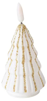 Produktbild von Weihnachtsbaumförmige Kerze mit künstlicher Flamme TORIS, 12 cm