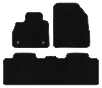 Produktbild von Velours-Fußmatten für Renault Espace V 2015- (Minivan) – 4-tlg, Schwarz, passgenau – Wielganizator BASIC