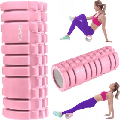 Obrázok produktu pre Queenfit® Fascia roller foam roller - EVA fitness roller, masážny valec na masáž chrbta, masáž celého tela - joga, pilates, cvičenie - 33x14cm