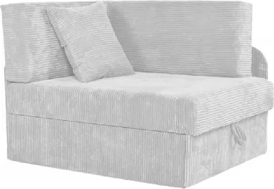 Produktbild von Family Meble Kindersofa Boni Cord Ecksofa mit Schlaffunktion Bettzeugbehälter 3 Schlaflängen Strapazierfähiges Material Schmutzabweisend (Anafi 01)