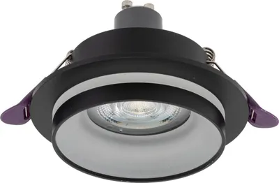 Produktbild von Einbaustrahler Metall Ø 9,2 cm Schwarz GU10 rund Modern