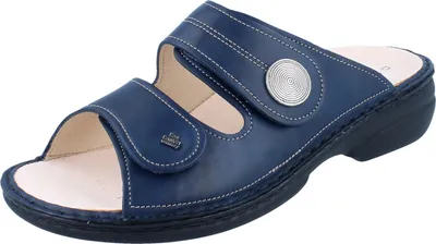 Produktbild von Damen-Pantolette Finn Comfort Sansibar, Blau, Leder, NEU - Damenschuhe Pantolette /  Zehentrenner, Blau