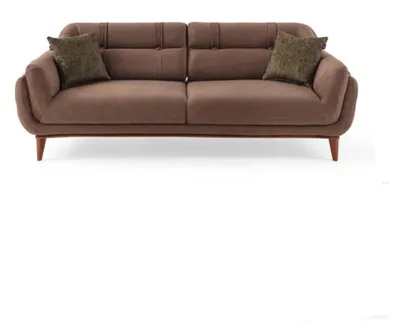 Produktbild von Brauner Polster Dreisitzer 3-Sitzer Wohnzimmer Sofas Exklusive Couch