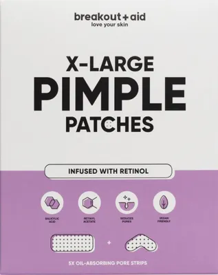Produktbild von XL Pflaster zur Behandlung von problematischer Haut mit Salicylsäure und Retinol 5 Stück