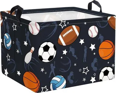 Produktbild von Blaue Sportkorb, 40x30x30cm, wasserdicht, Rechteck, Stoff, Aufbewahrungsbox
