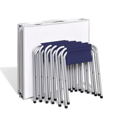 Produktbild von "2026 Aktion" Klappbarer Campingtisch mit 4 Hocker Höhenverstellbar 180x60 cm DEMöbel 6378574