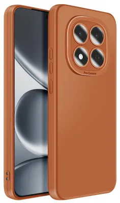 Image de Avizar, coque en silicone avec rebord surélevé pour l'appareil photo pour Xiaomi Redmi Note 15 Pro 5G, marron
